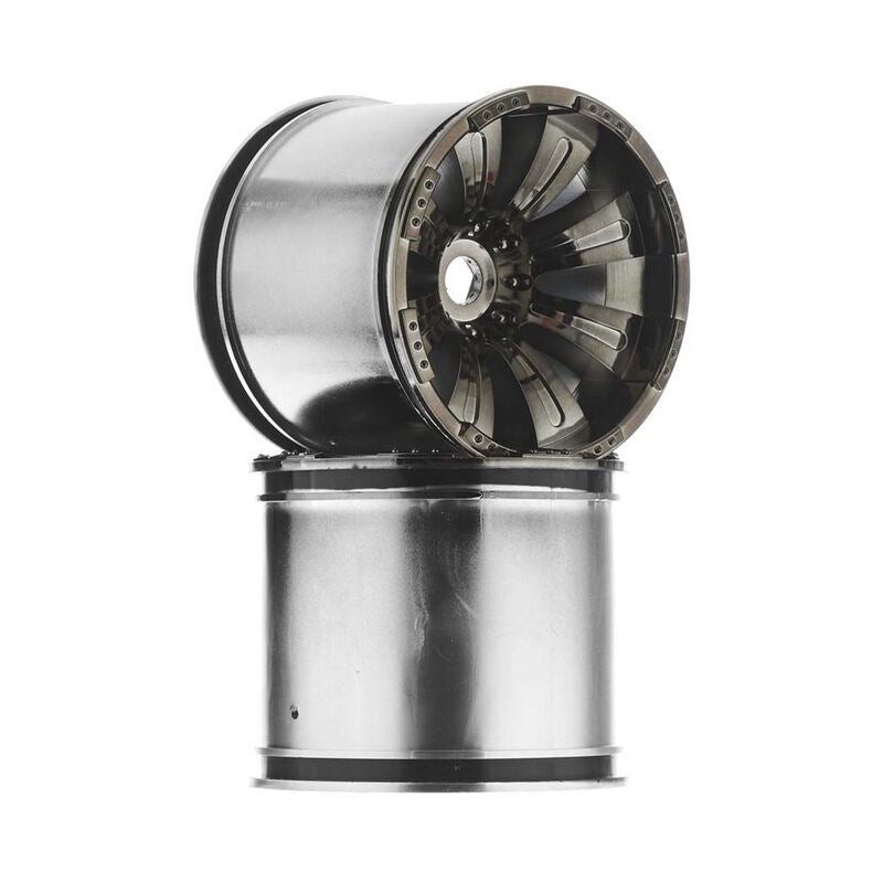 AX8012 8-Spoke Oversize Wheel Black Chrome (2) by Axial