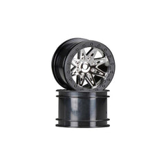 Axial AX08137 2.2 Rebel Wheels 41mm Wide Chrm/Blk (2)