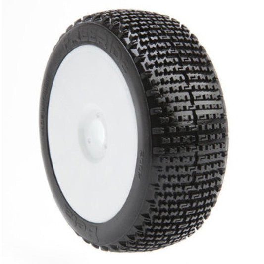 Beta Tires 1:8 Buggy FREERIDE/ Soft Tyre With Inserts and White Wheels (Pair) (R