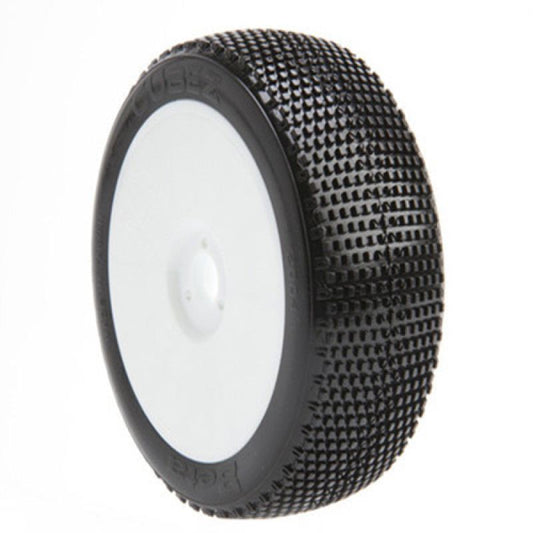Beta Tires 1:8 Buggy CUBEZ/Super Soft Tyre With Inserts and White Wheels (Pair)