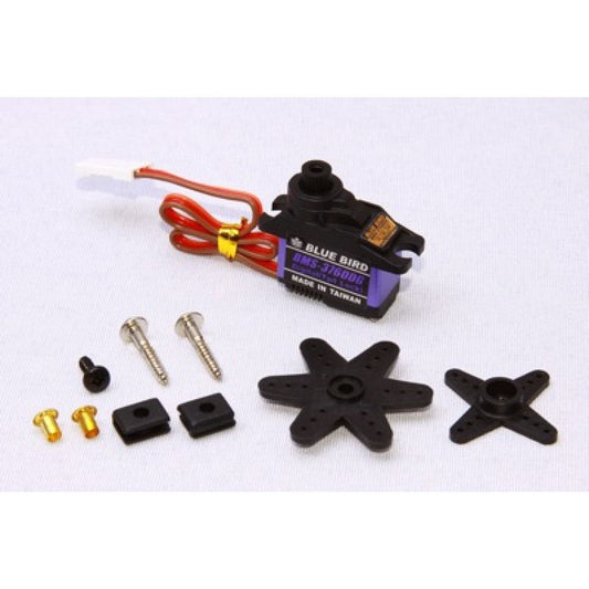 Blue Bird 9.8g Digital Micro Servo for Heli Gyro use only. 1.9kg/cm 0.09 sec @6.