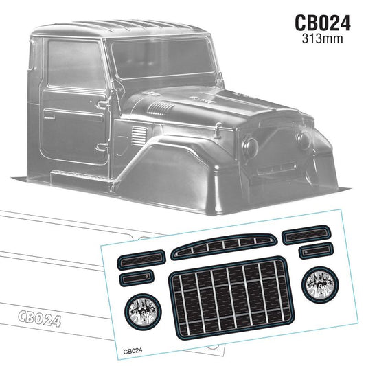 1/10 Crawler Truck Cab Only BJ40, WB 313mm Width 200mm by Team C