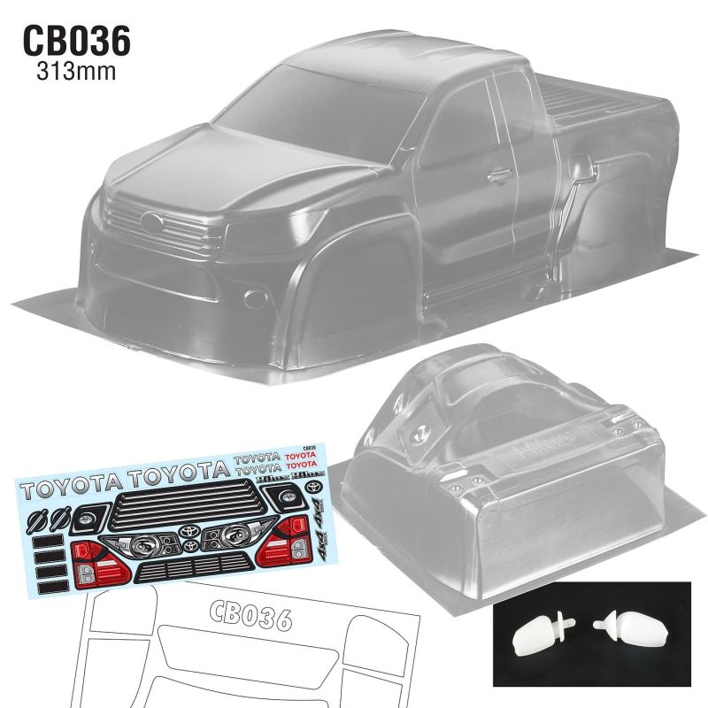 Team C 1/10 Toyota Hilux Crawler Body WB 313mm Width 210mm