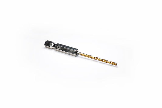 2.5mm HSS TiN Drill Bit 1/4in (6.35mm) Drive Hex by Koswork