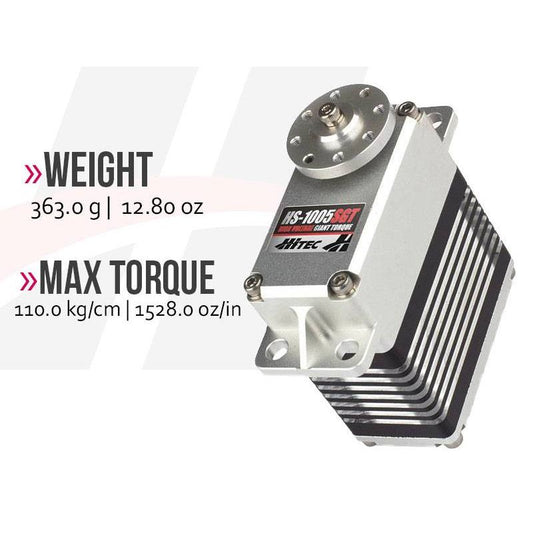 HITEC D1005SGT Servo Large Scale, 110kg/cm 0.19sec @14.8v Steel Gears, 310g, 64x