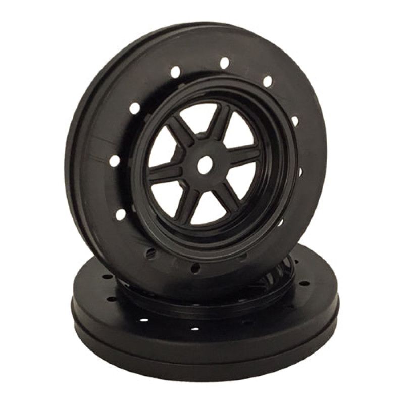 DE Racing Gambler Drag Front Wheels for Accelerator Tyres / BLACK (4pc) 1.9/3.0i