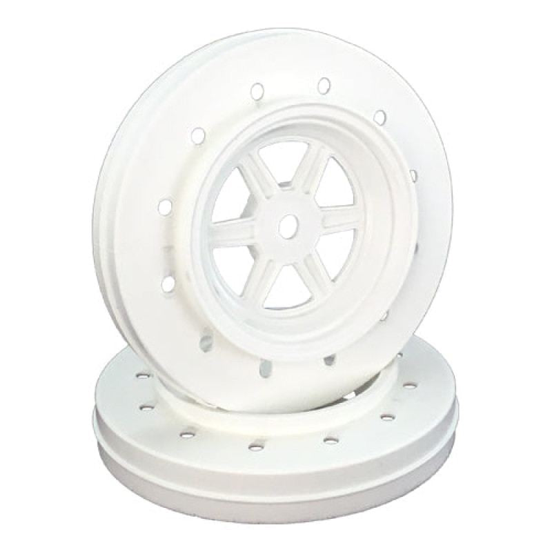 DE Racing Gambler Drag Front  Wheels for Accelerator Tyres / WHITE (4pc) 1.9/3.0