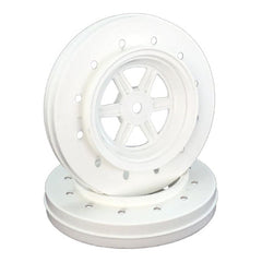 DE Racing Gambler Drag Front  Wheels for Accelerator Tyres / WHITE (4pc) 1.9/3.0