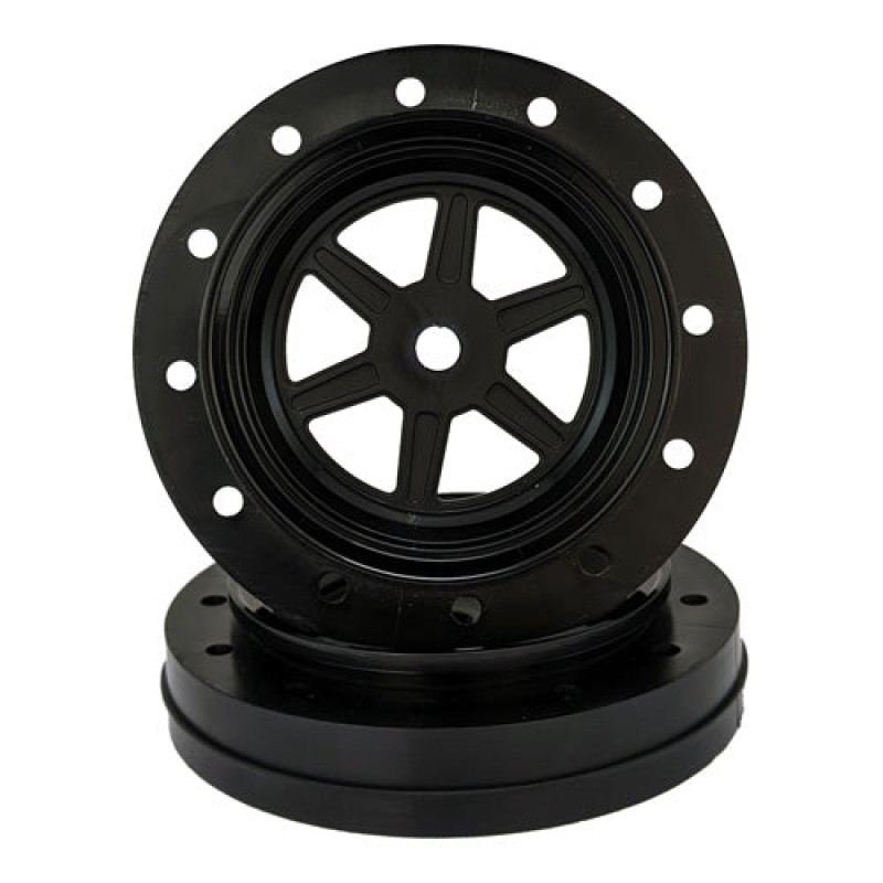 DE Racing Gambler LP Low Profile Drag Racing Front wheels / 12mm Hex / BLACK / 4
