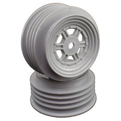 DE Racing Gambler Front Wheels with 12mm Hex / TLR Offset / SILVER (4 PC) 1.7/2.