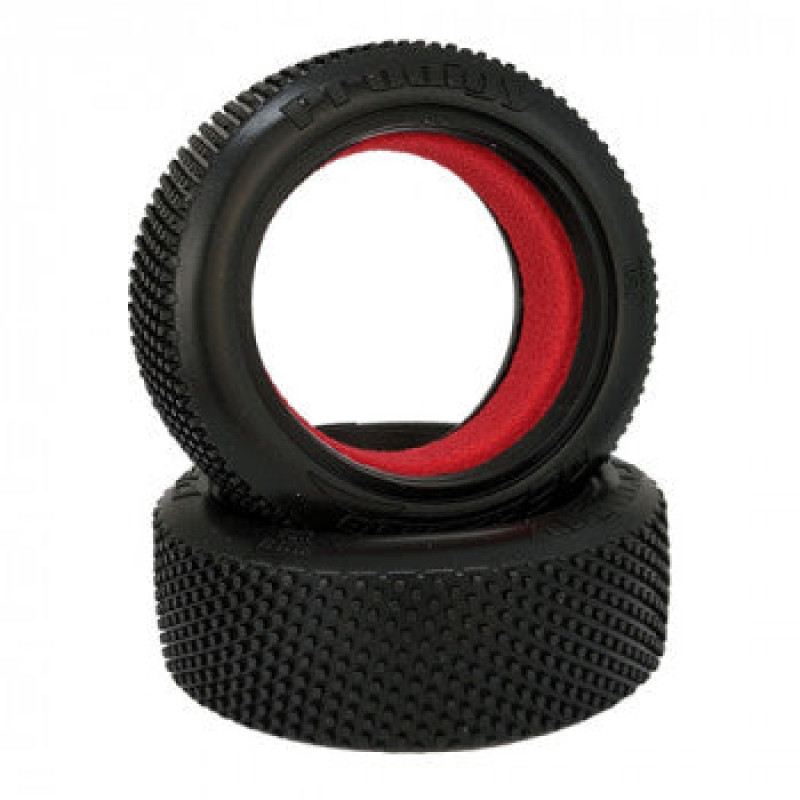 DE Racing Prodigy 2.2 Buggy Front Tires / D30 Compound / With Inserts