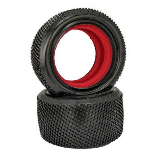 DE Racing Prodigy 2.2 Buggy Rear Tires / D30 Compound / With Inserts