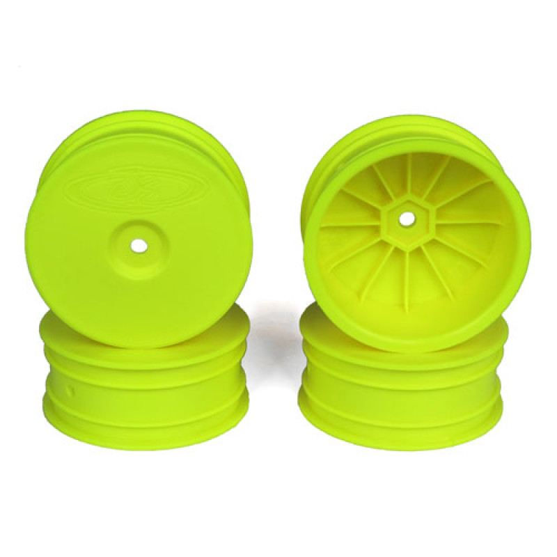 DE Racing SpeedLine 2.2 Inch Buggy Front Yellow Wheels (4 Pcs.) TLR 22-4 / Tekno