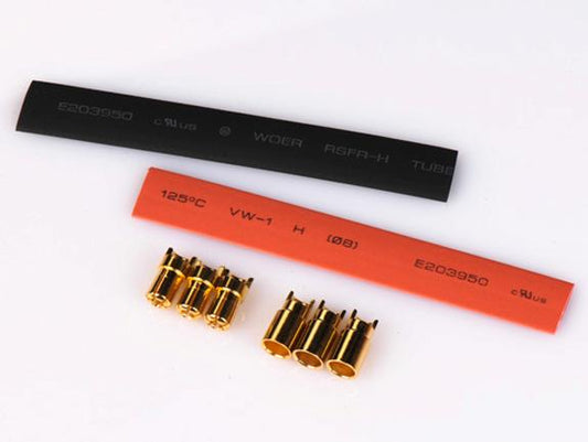 Dual Sky DB6 SET Motor Bullet Plug Male/Female (3 pairs w/ shrink tube), D =