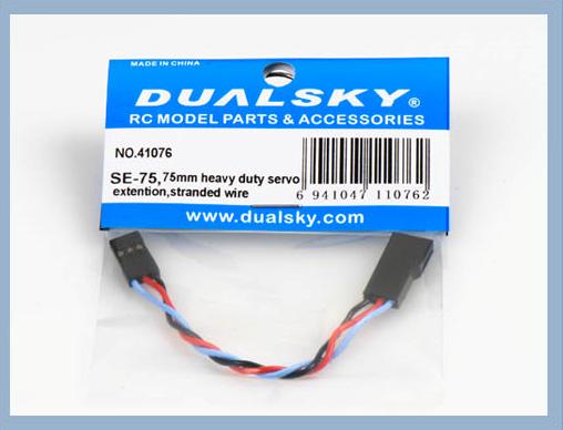 Dualsky Servo Extension Lead, 75mm, Heavy Duty Twisted suit JR, Futaba, Hitec