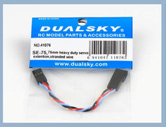 Dualsky Servo Extension Lead, 75mm, Heavy Duty Twisted suit JR, Futaba, Hitec