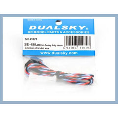 Dual Sky Dualsky Servo Extension Lead, 450mm, Heavy Duty Twisted suit JR, Futaba