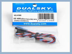 Dualsky Servo Extension Lead, 600mm, Heavy Duty Twisted suit JR, Futaba, Hitec
