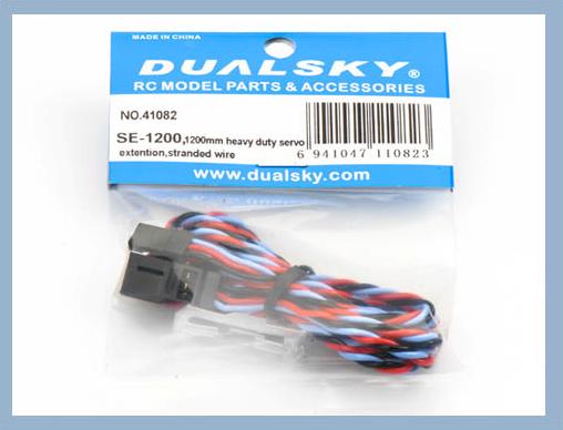 Dualsky Servo Extension Lead, 1200mm, Heavy Duty Twisted suit JR, Futaba, Hitec