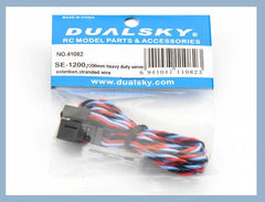 Dualsky Servo Extension Lead, 1200mm, Heavy Duty Twisted suit JR, Futaba, Hitec