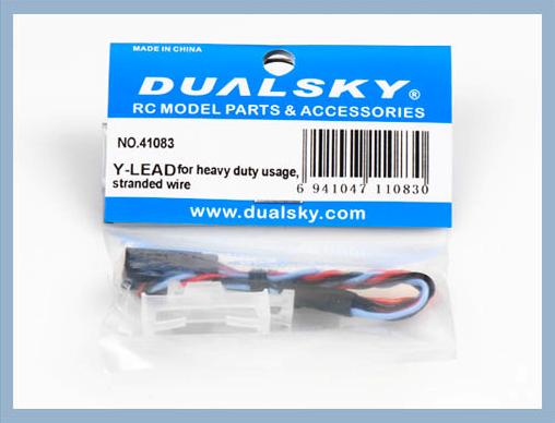 Dualsky Servo Y Lead, Heavy Duty Twisted suit JR, Futaba, Hitec With Saftey Clip
