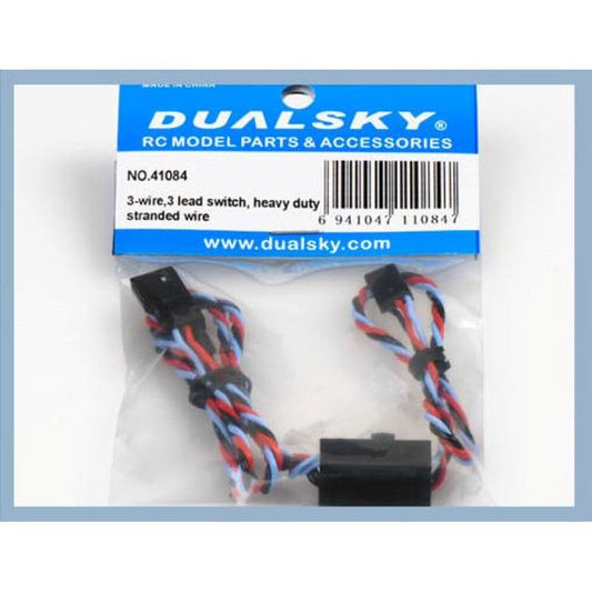Dual Sky Dualsky 3-WIRE, 3 LEAD , HEAVY DUTY SWITCH With Safety Clip Suit JR, Sp