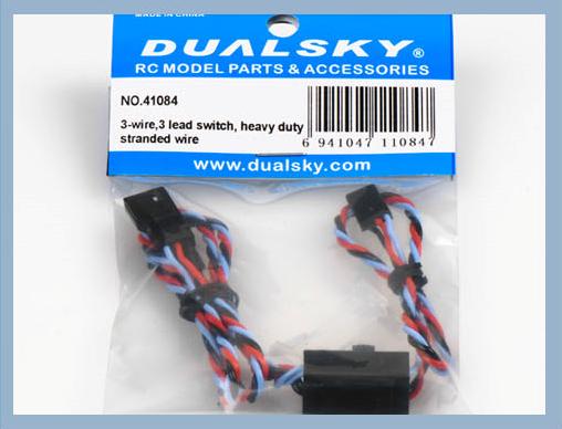Dualsky 3-WIRE, 3 LEAD , HEAVY DUTY SWITCH With Safety Clip Suit JR, Spektrum,