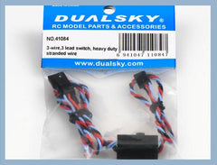 Dualsky 3-WIRE, 3 LEAD , HEAVY DUTY SWITCH With Safety Clip Suit JR, Spektrum,