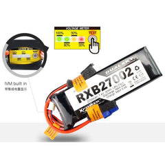 Dual Sky RXB27002 2700mah 2S 7.4v 20C LiPo Receiver RX Battery with Servo and XT