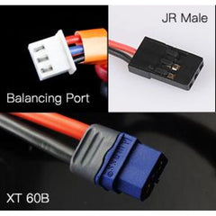 Dual Sky RXB13002 1300mah 2S 7.4v 20C LiPo Receiver RX Battery with Servo Connec