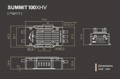 Dual Sky SUMMIT 100XHV 100Amp 5-14S Brushless Aircraft ESC