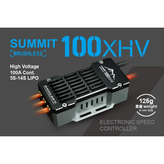 Dual Sky SUMMIT 100XHV 100Amp 5-14S Brushless Aircraft ESC