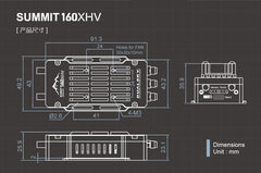 Dual Sky SUMMIT 160XHV 160Amp 5-14S Brushless Aircraft ESC