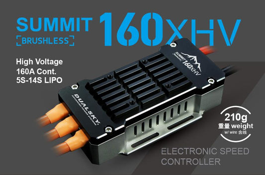 Dual Sky SUMMIT 160XHV 160Amp 5-14S Brushless Aircraft ESC