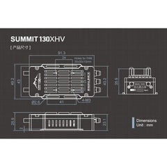 Dual Sky SUMMIT 130XHV 130Amp 5-14S Brushless Aircraft ESC