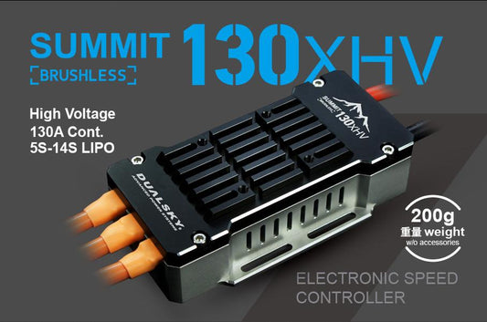 Dual Sky SUMMIT 130XHV 130Amp 5-14S Brushless Aircraft ESC