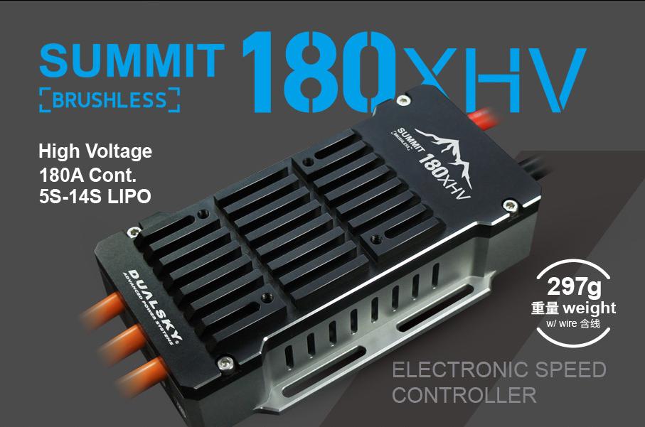 Dual Sky SUMMIT 180XHV 180Amp 5-14S Brushless Aircraft ESC