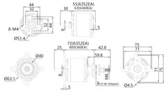 Dual Sky XM6352EA-10 V3 560kv 2880w 5-6S 125E Brushless Outrunner Motor 515g
