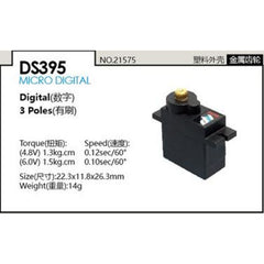 Dual Sky DS395 Micro Digital Servo, 1.5kg 0.1sec @ 6v 9g 22.3x11.8x26.3mm