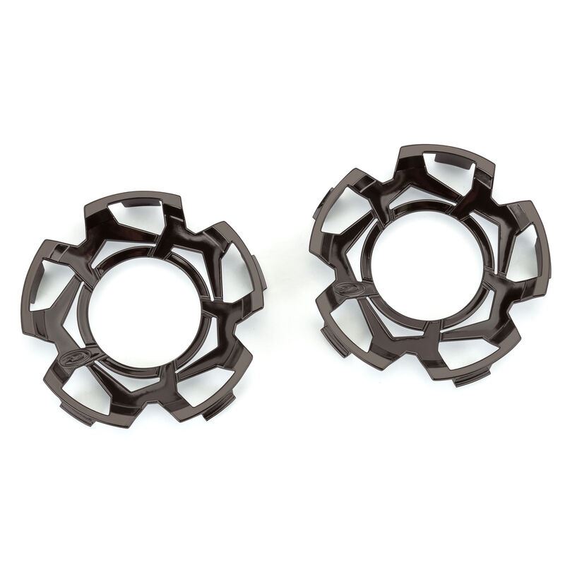 Duratrax Clip-Lock Wheel Face (Black Chrome) for Ripper 3.8"" Wheel (2)