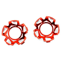 Duratrax Clip-Lock Wheel Face (Red Chrome) for Ripper 3.8" Wheel (2)