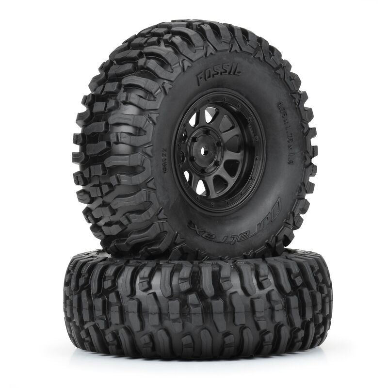 Duratrax 1/10 Fossil Trs Fr/Rr 1.9 MTD 12mm Blk Kodiak (2)