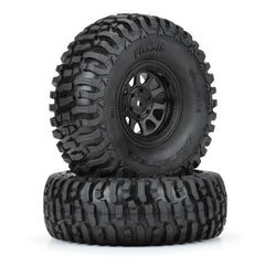 Duratrax 1/10 Fossil Trs Fr/Rr 1.9 MTD 12mm Blk Kodiak (2)
