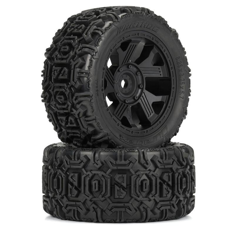 Duratrax 1/5 Warthog Trs Fr/Rr 5.7 MTD 24mm Blk Ripper (2)