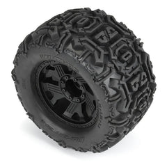 Duratrax Warthog 3.8"" All Terrain Tires Mounted on Ripper Black 8x32 Removable