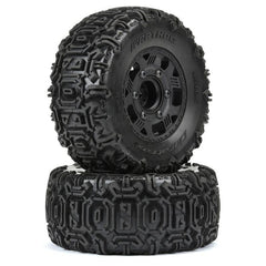 Duratrax Warthog SC 2.2"/3.0" Off-Road Tires Mounted on Ripper Black 6x30 Remova
