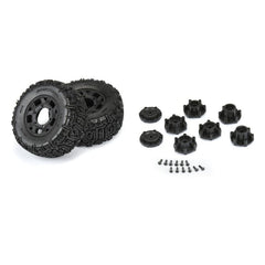 Duratrax Warthog SC 2.2"/3.0" Off-Road Tires Mounted on Ripper Black 6x30 Remova