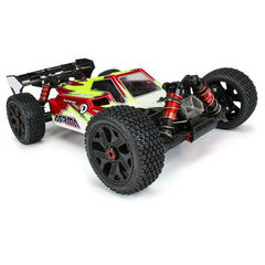 Duratrax Thrasher Off-Road 1:8 Buggy Tires Mounted on Black Ripper 17mm Wheels (