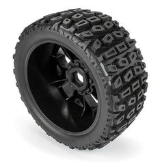 Duratrax 1/6 Brutus F/R 5.7" Monster Truck Tires MTD 24mm Black Ripper (2)