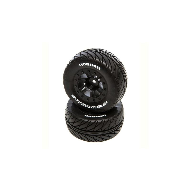 Duratrax SpeedTreads Robber SC MNTD Black:SLHR,4X4F/R, ECX